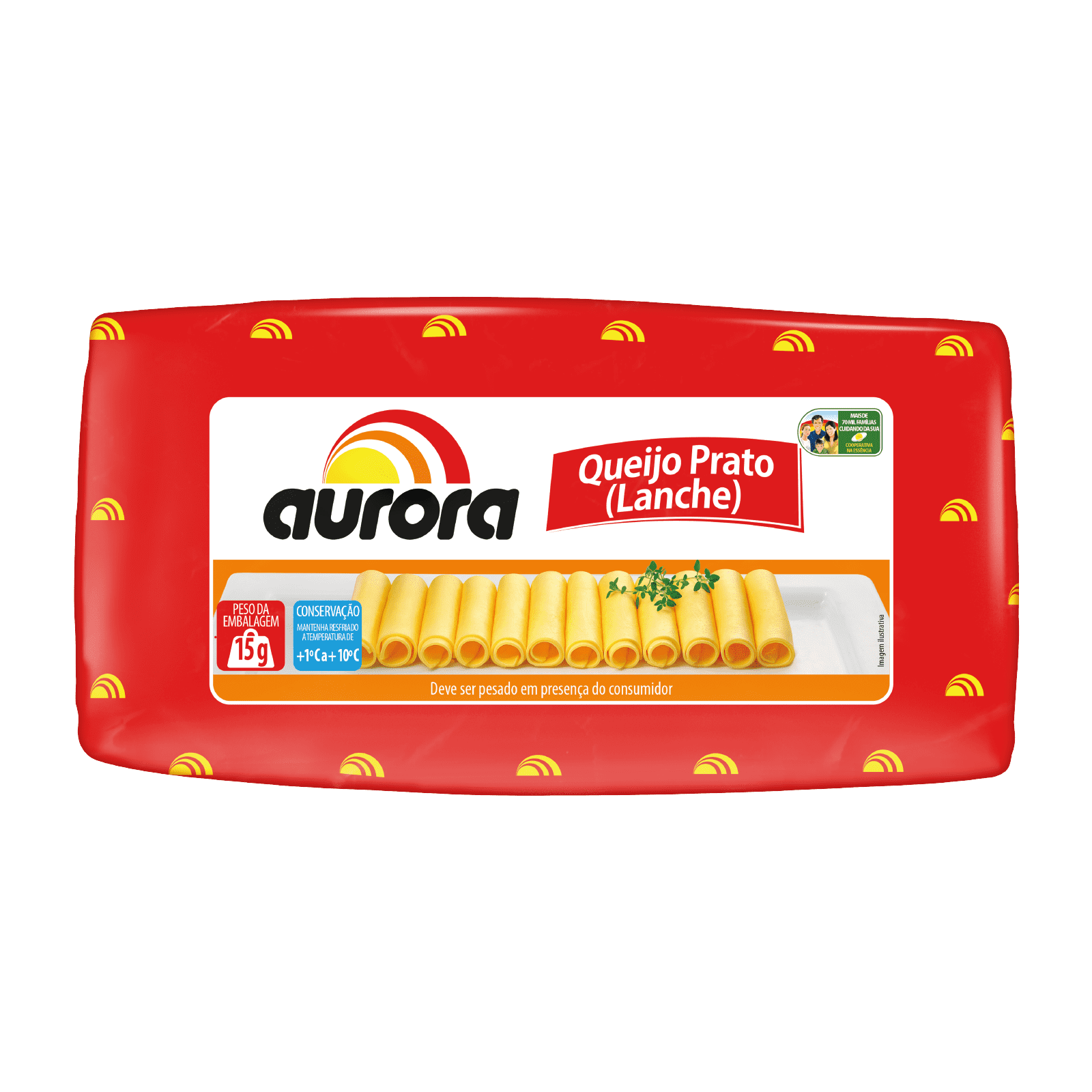 Queijo prato peça Aurora 3,450 Kg