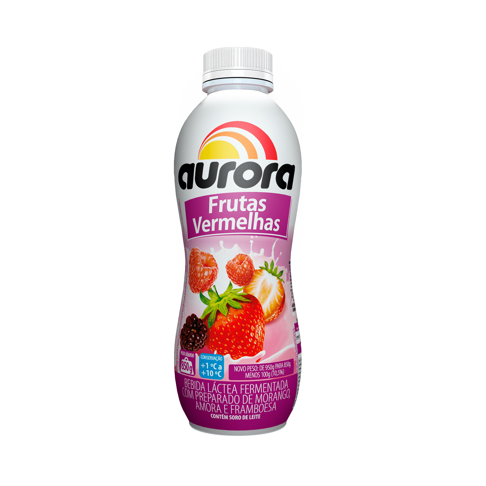 Bebida láctea frutas vermelhas Aurora 850 g