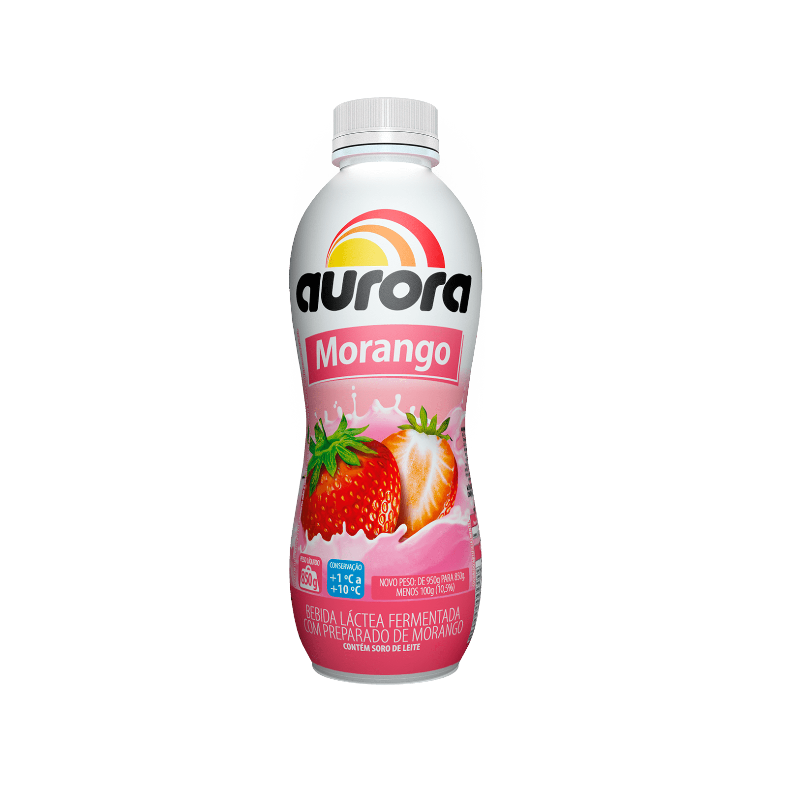 Bebida láctea morango Aurora 850 g
