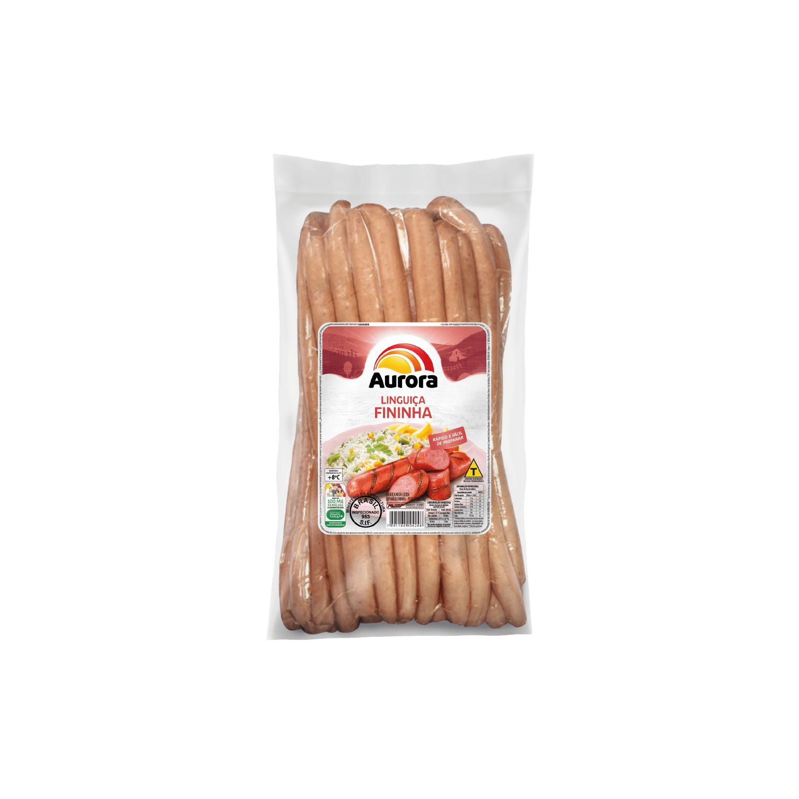 Linguiça Mista Fina Defumada Aurora 5kg