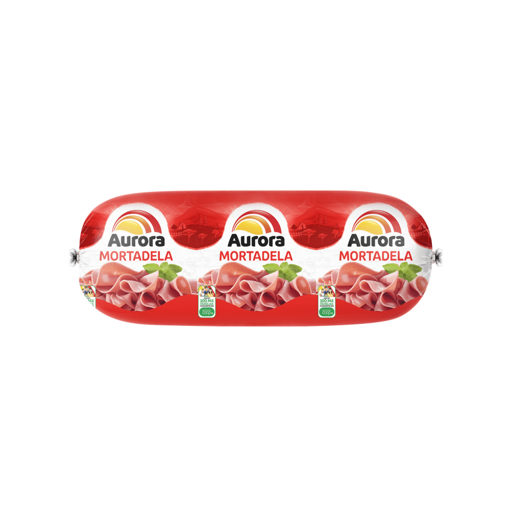 Mortadela tubular Aurora 400g Aurora, a gente faz com gosto tudo que