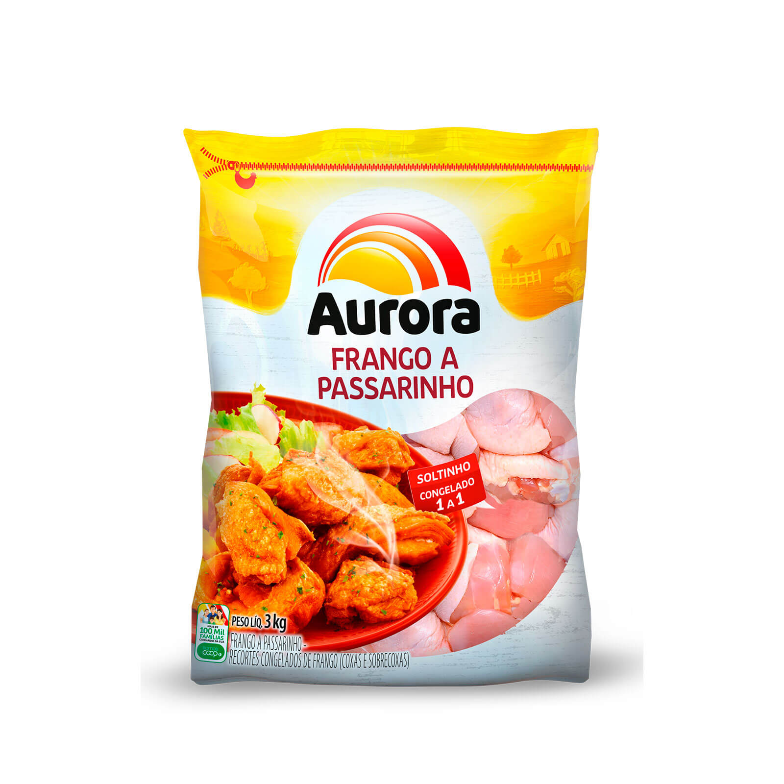 Frango a Passarinho Aurora 3 Kg  Aurora, a gente faz com gosto tudo que  você gosta.