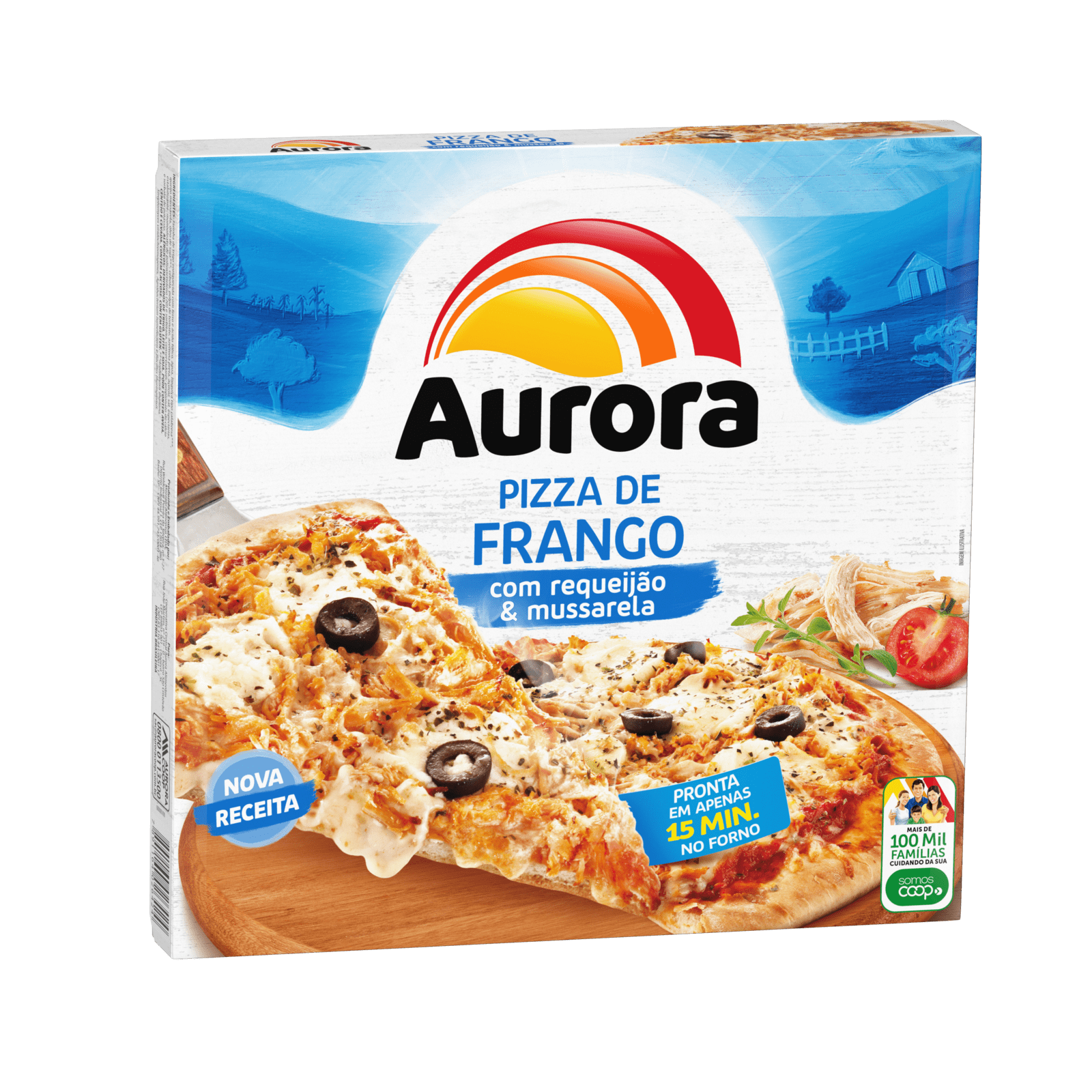 Pizza de Frango com Requeijão e Mussarela 460g