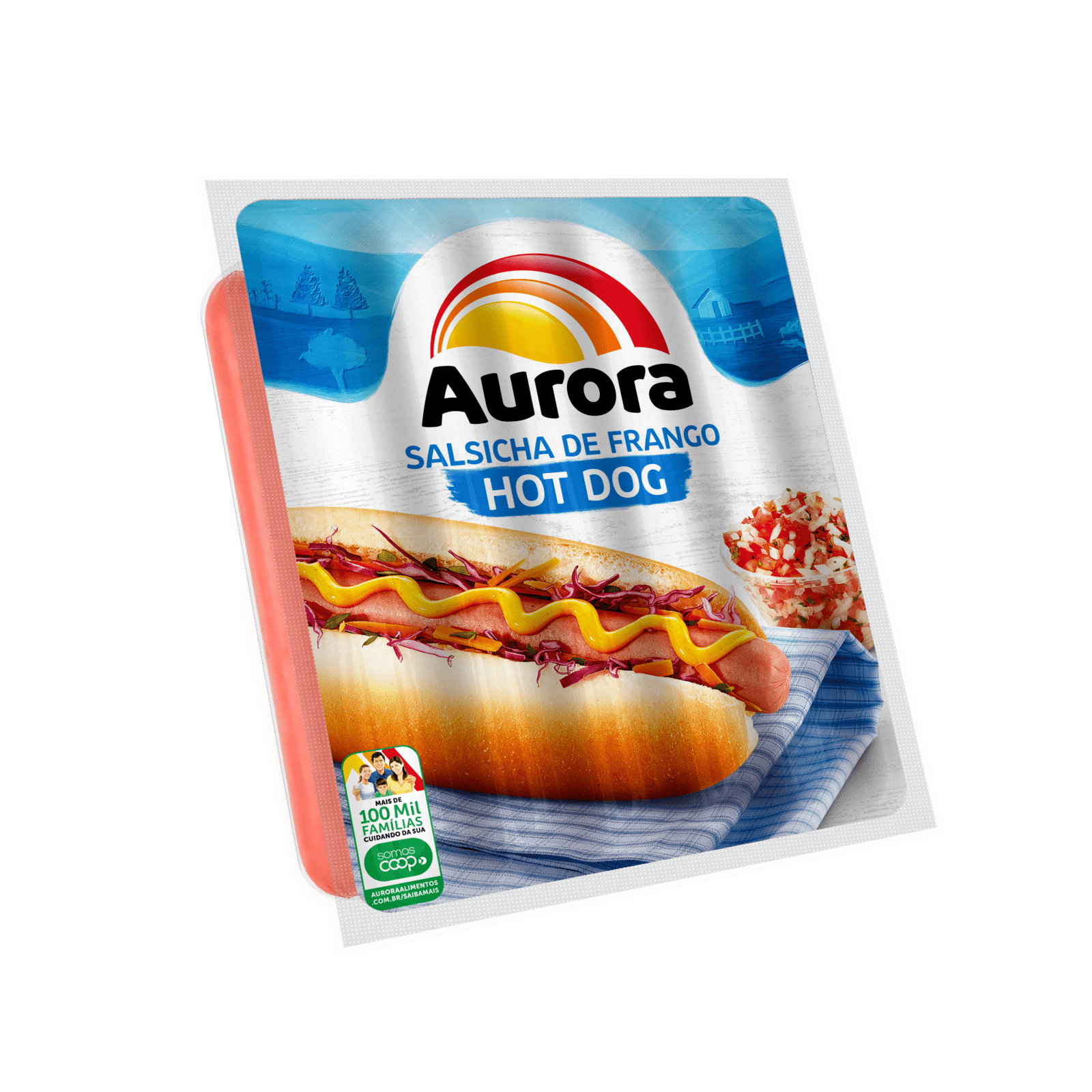 SALSICHA DE FRANGO AURORA 500G