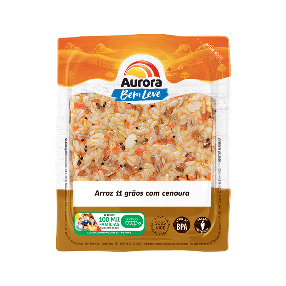 Aurora Bem Leve Arroz 11 grãos com cenoura